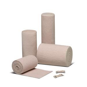 Elastic Bandage Contex® LF 6 Inch X 10 Yard Double Length Clip Detached Closure Tan NonSterile Standard Compression