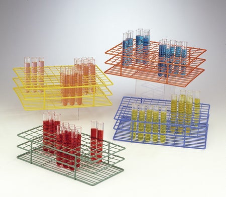 Test Tube Rack Poxygrid® 108 Place 15 to 16 mm Tube Size Green 64 X 186 X 241 mm