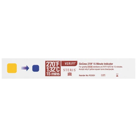 Sterilization Chemical Indicator Strip Verify® SixCess® Steam 15 Minute Processing Time Type 6