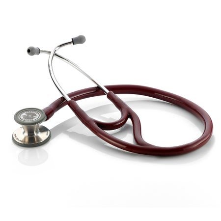 Cardiology Stethoscope Adscope® 601 Burgundy 1-Tube 19 Inch Tube Convertible Chestpiece