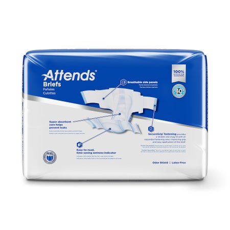 Incontinence Brief Attends® Care Advanced Adult X-Large Unisex Disposable Heavy Absorbency