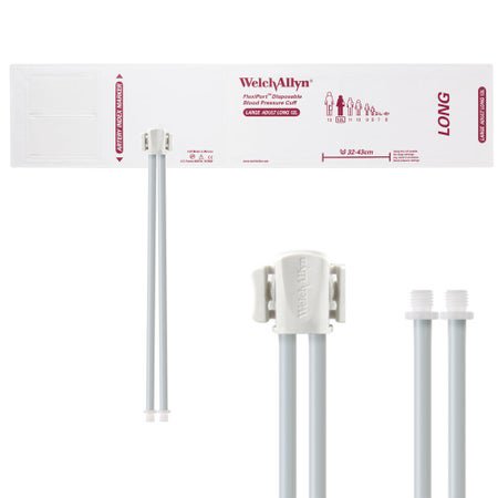 Single Patient Use Blood Pressure Cuff FlexiPort® 32 to 43 cm Arm Cloth Fabric Cuff Adult Long Cuff