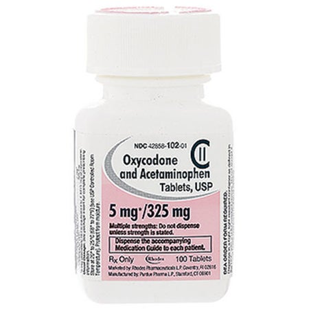 Oxycodone HCl / Acetaminophen 5 mg - 325 mg Tablet 100 Tablets