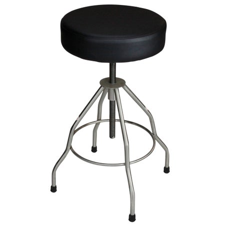 Exam Stool Passaic Without Backrest Spindle Height Adjustment 4 Casters Black