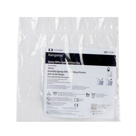 Enteral Feeding Pump Spike Set with Flush Bag Kangaroo™ ePump™ 1000 mL DEHP-Free PVC NonSterile