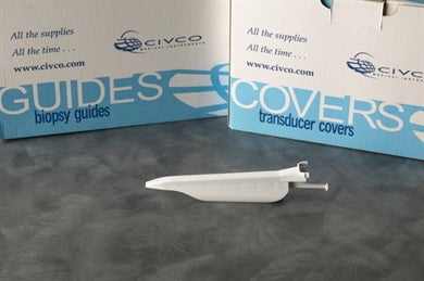 Endocavity Needle Guide 10 to 11 Gauge, 14 Gauge, 16 to 18 Gauge, 16 cm Length For GE Healthcare E72, E721, E8C, E8C-RS, E8CS, IC5-9-D, IC5-9H, MTZ and MZ Ultrasound Transducers