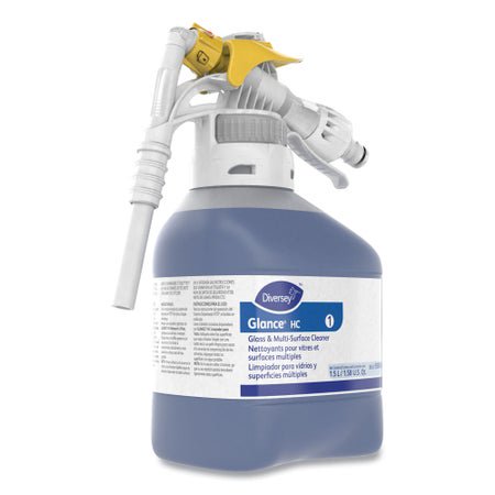 Glass / Surface Cleaner Diversey™ Glance® HC Glass and Multi-Surface RTD® Dispensing System Liquid Concentrate 1.5 Liter Bottle Ammonia Scent NonSterile