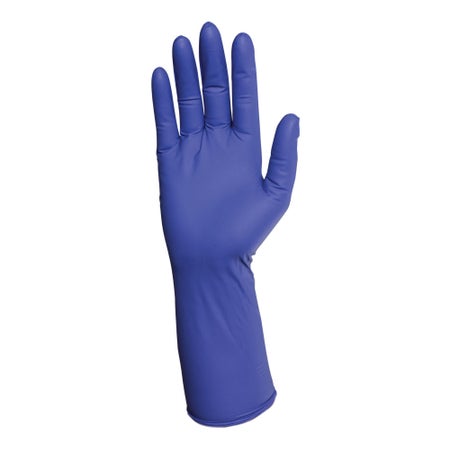 Exam Glove PremierPro™ Extended Cuff Large 50 per Box NonSterile Nitrile Extended Cuff Length Textured Fingertips Blue Chemo Tested