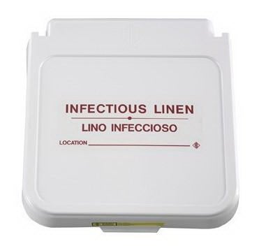 Pre-Printed Label Caution Label Gray Infectious Linen Red Safety and Instructional 4 X 12 Inch