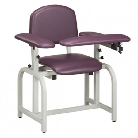Blood Drawing Chair Lab X Series Single Adjustable Flip Up Armrests Gunmetal Gray 400 lbs. Weight Capacity
