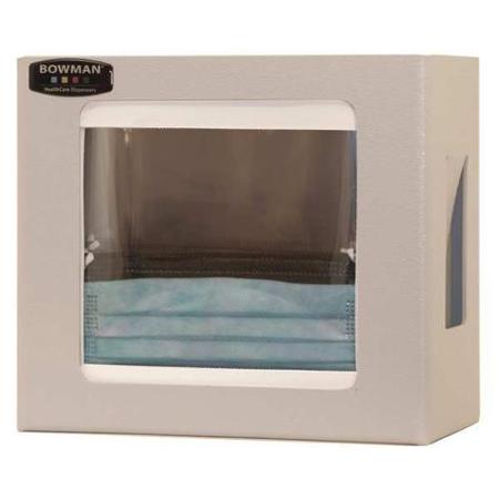 PPE Dispenser BOWMAN® Wall Mount 1-Box Capacity Quartz Beige 4.75 X 8.63 X 9.75 Inch ABS Plastic