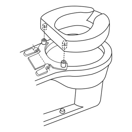 Lok-In-El® Toilet Bracket For Elongated models and models with armrests
