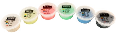 Therapy Putty Set CanDo® TheraPutty® 2X-Soft / X-Soft / Soft / Medium / Firm / X-Firm 6 X 3 oz.