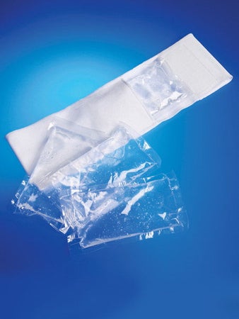 Facial Support Wrap with Gel Packs One Size Fits Most Satin Spandex White