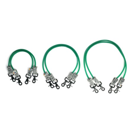 Exercise Resistance Tubing with Connectors TheraBand® Green 12 Inch Length Medium Heavy Resistance