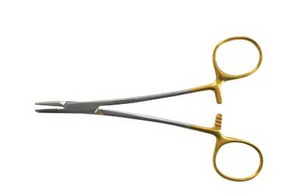 Needle Holder Mayo-Hegar 10-1/4 Inch Length Finger Ring Handle