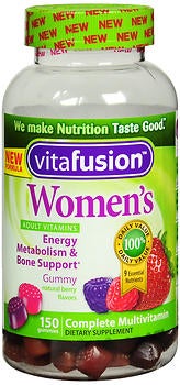 Multivitamin Supplement Vitafusion® Vitamin A / Ascorbic Acid / Vitamin D / Vitamin E 2,500 IU - 30mg - 800 IU - 15 IU Strength Gummy 150 per Bottle Mixed Berry Flavor