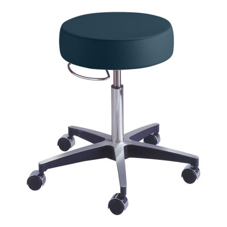 Exam Stool Century Series Contoured Backrest Pneumatic Height Adjustment 5 Casters Deep Sapphire
