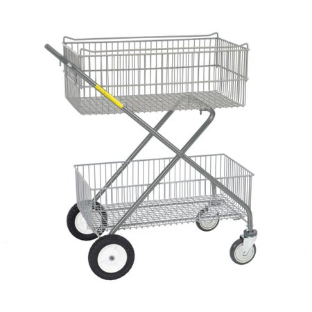 Deluxe Utility Cart Steel Frame 16 X 29-1/2 X 37 Inch, 8 X 16 X 29-1/2 Inch