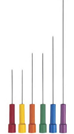 EMG Needle Electrode with Leadwire Teca® Elite 26 Gauge X 75 mm Needle Length X 24 Inch Lead Length Coated Stainless Steel Sterile Monopolar Needle Tip Disposable