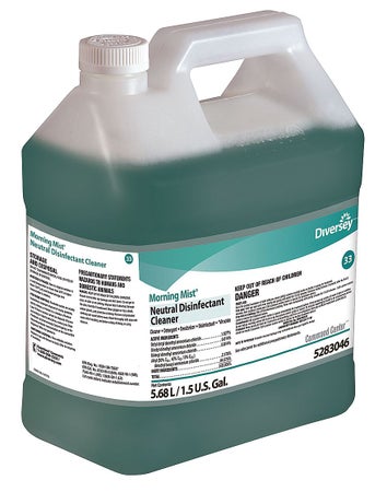 Surface Disinfectant Cleaner Diversey™ Morning Mist® Quaternary Based Command Center™ Dispensing System Liquid Concentrate 1-1/2 gal. Jug Fresh Scent NonSterile