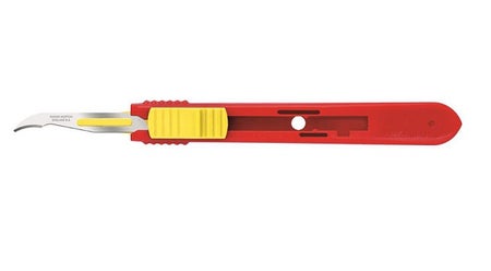 Safety Stitch Cutter Swann Morton Scalpel Style Handle Curved Jaw Type Sterile Single Use
