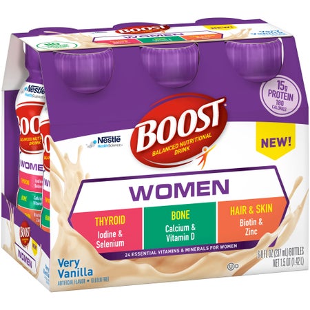 Oral Supplement Boost® Women Very Vanilla Flavor Liquid 8 oz. Bottle