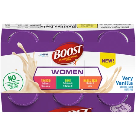 Oral Supplement Boost® Women Very Vanilla Flavor Liquid 8 oz. Bottle