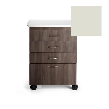 Treatment Cabinet M4 Series Floor Standing / Mobile Powder Coated Steel 4 Drawers Without Shelves Keyed Lock