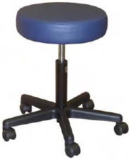 Exam Stool With Backrest Pneumatic Height Adjustment 5 Casters Chocolate Brown