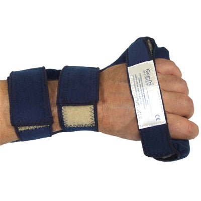 Contracture Hand Splint ComfySplints™ C-Grip Foam / Terry Cloth / Steel Left Hand Blue Medium