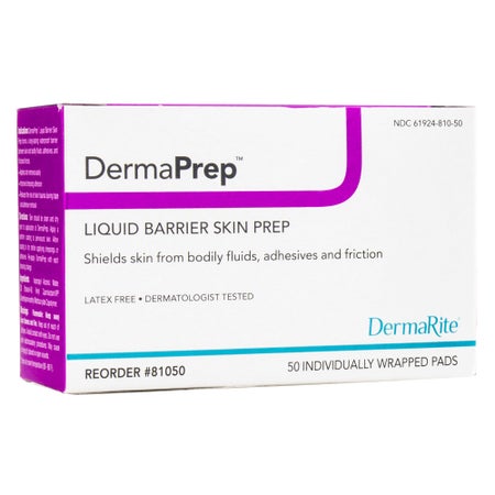 Skin Barrier Wipe DermaPrep™ 60% Strength Isopropyl Alcohol Individual Packet NonSterile