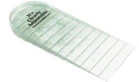 Heel Lift AliMed® Clearly Adjustable Leg Lift Vinyl Plastic Women up to 7.5 / Men up to 6 Clear