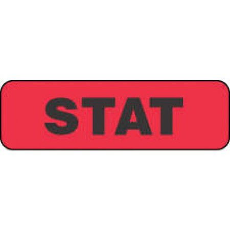 Pre-Printed Label pdc® Auxiliary Label Red Paper STAT Black Alert Label 3/8 X 1-1/4 Inch