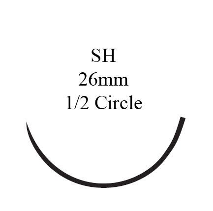 Absorbable Suture with Needle Coated Vicryl™ Polyglactin 910 SH 1/2 Circle Taper Point Needle Size 3-0 Braided