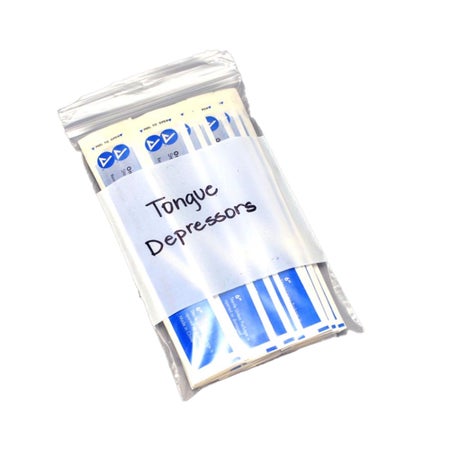 Reclosable Bag LK® Clear Line 8 X 10 Inch LDPE Clear / White Block Zipper Closure