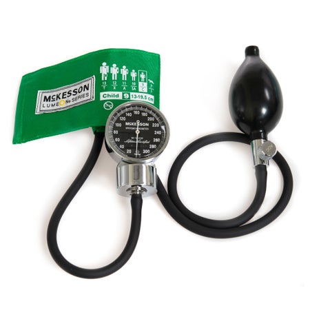 Aneroid Sphygmomanometer Unit McKesson LUMEON™ Pediatric Cuff Arm Nylon Cuff 13 - 19.5 cm Pocket Aneroid