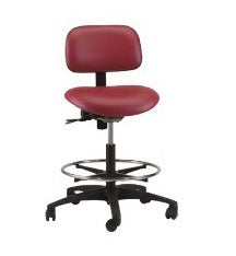 Exam Stool With Backrest Pneumatic Height Adjustment 5 Casters Taupe