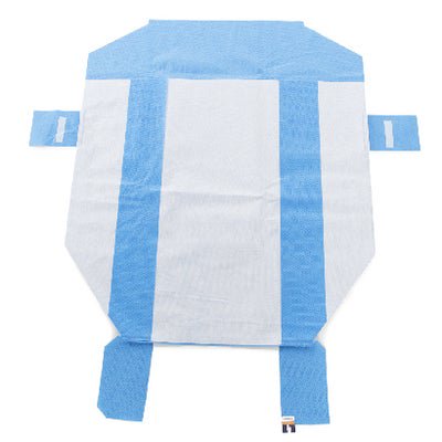 SMART-FOLD* H650 Sterilization Wrap White / Blue 28 X 46 Inch Dual Layer SMS Polypropylene Steam / EO Gas / Hydrogen Peroxide