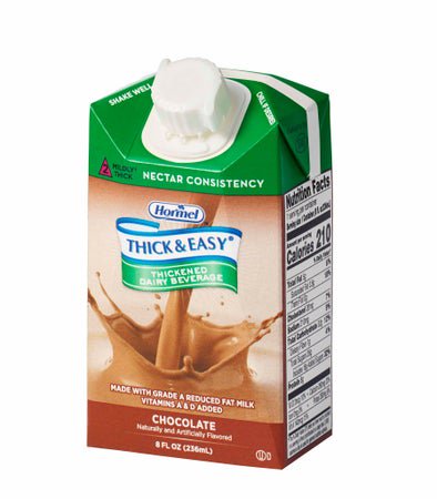 Thickened Beverage Thick & Easy® Dairy 8 oz. Carton Chocolate Flavor Liquid IDDSI Level 2 Mildly Thick