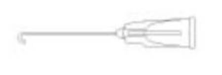 Ophthalmic Cannula Visitec™ 25 Gauge 7/8 Inch Length 1.75 mm Wide J-Shaped Hook Tip