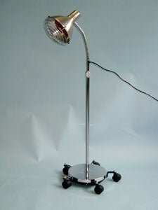 Infra-Red Lamp Floor Standing Infra-Red Bulb 175 Watt Chrome Lamp