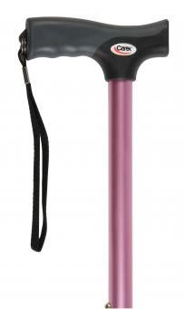 T-Handle Cane Soft Grip® Aluminum 31 to 40 Inch Height Pink