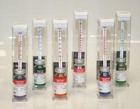 Liquid-in-Glass Thermometer Temp-Chex® Red Spirit Celsius -5° to +15°C Partial Immersion Door / Wall Mount Does Not Require Power