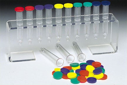 Fisherbrand® UriSystem™ Tube Closure Plastic Snap Cap Blue For Standard UriSystem Tubes NonSterile