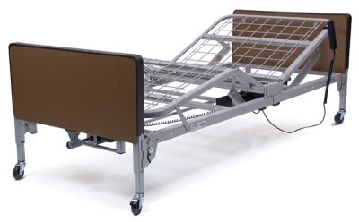 Electric Bed Patriot™ Home Care High-Low 87 Inch Length Grid Sleep Deck 3 Functions 13 to 23-1/2 Inch Height Range
