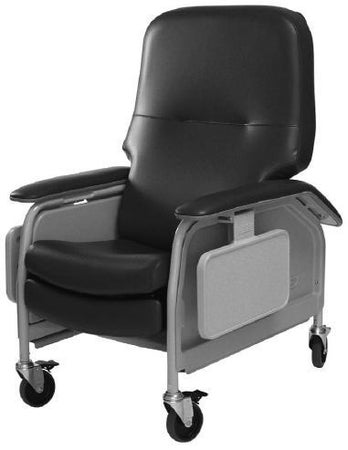 Clinical Recliner Lumex® Imperial Blue Vinyl Casters