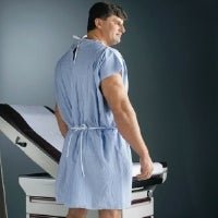 Patient Exam Gown EnduroWear® Large Blue Disposable