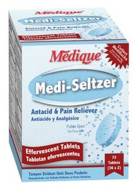 Antacid Medi-Seltzer® 1,000 mg - 325 mg - 1,916 mg Strength Effervescent Tablet 36 per Box