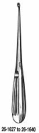 Spinal Fusion Curette Miltex® Hibbs-Spratt 9 Inch Length Hollow Handle with Grooves Size 000 Tip Oval Cup Tip